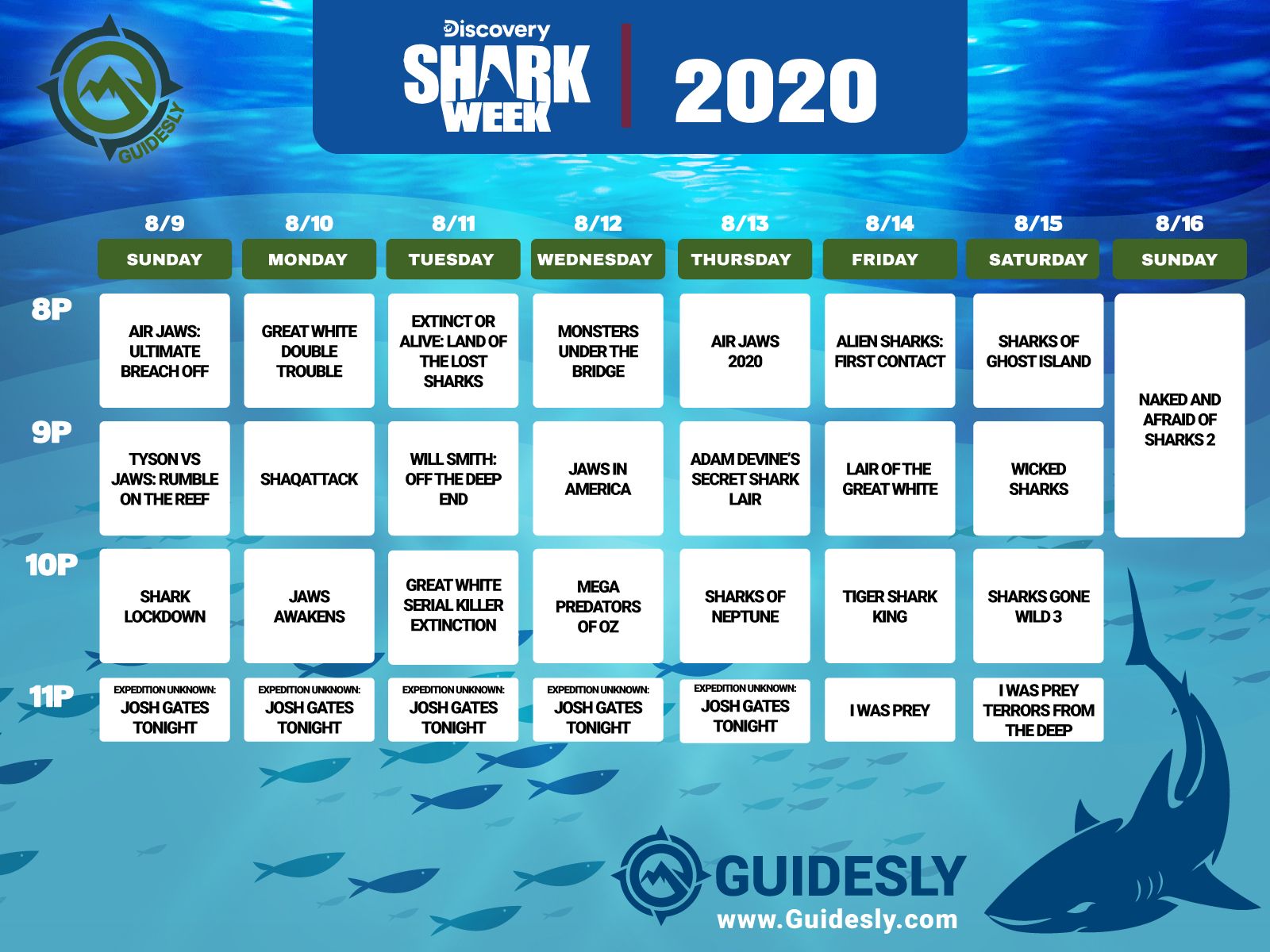 Discovery Shark Week 2020 Lineup