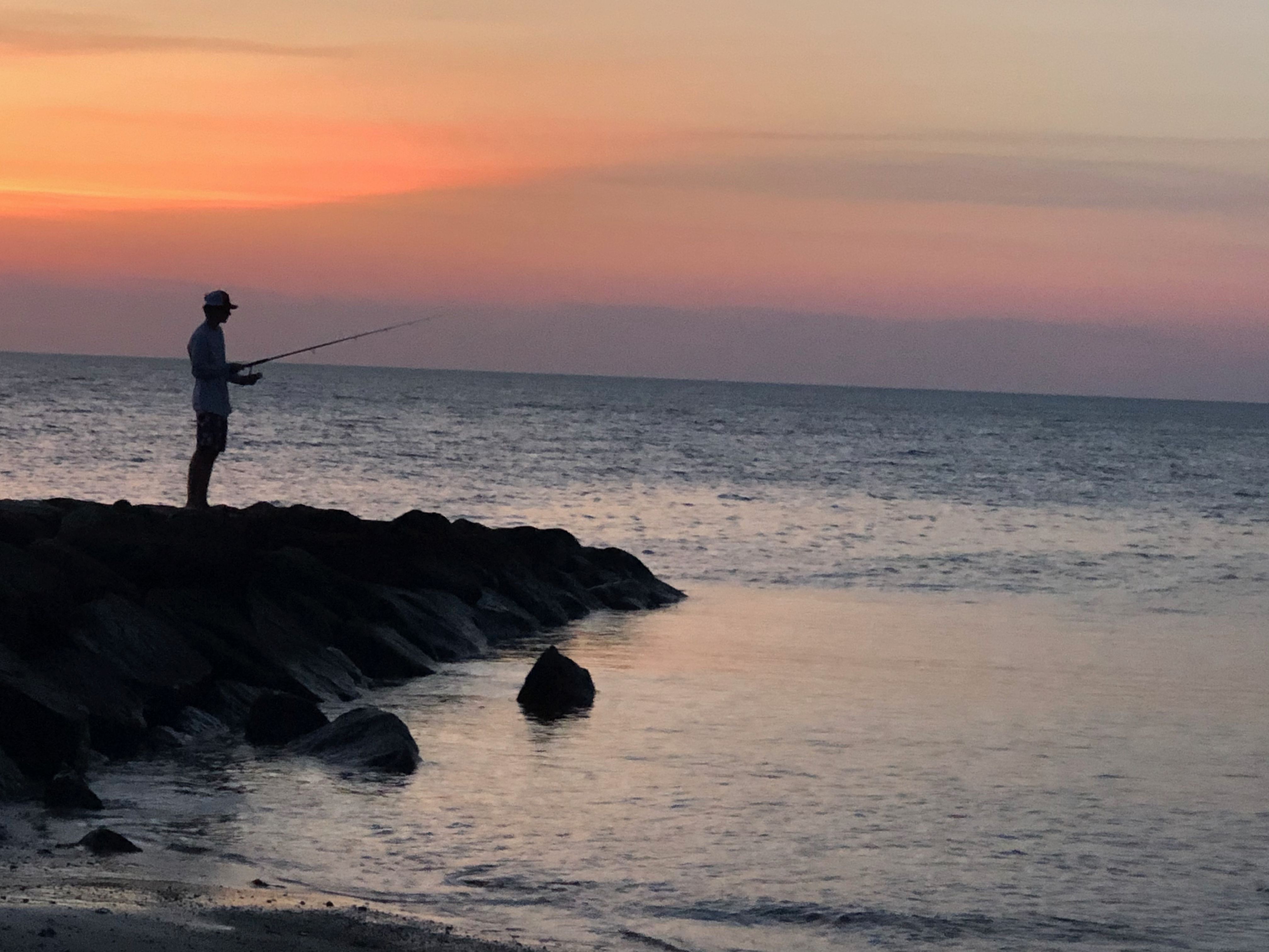 Silhouette Sunset Fishing on Cape Cod_July 2020