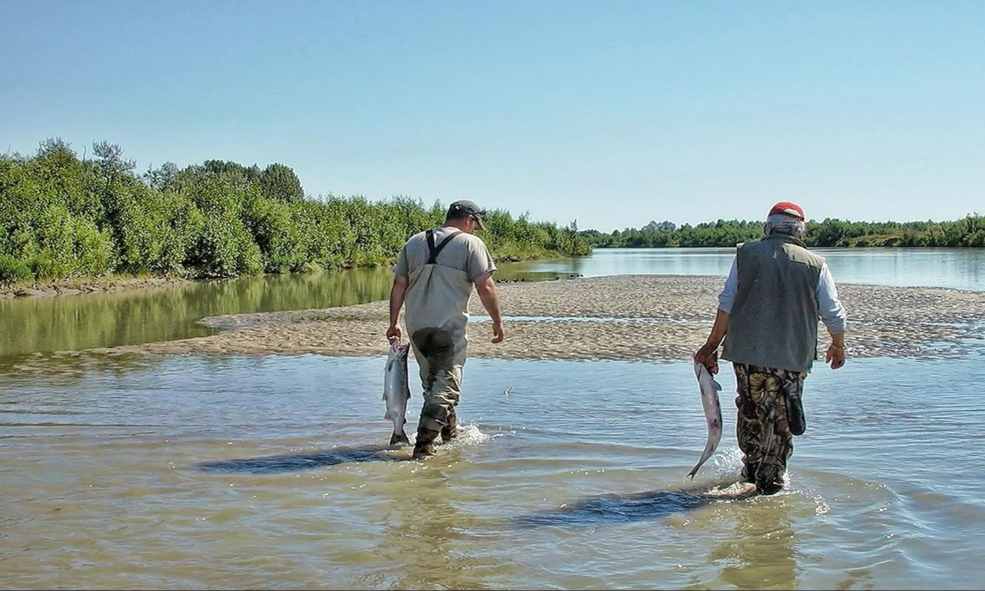 anglers holding they caught fish